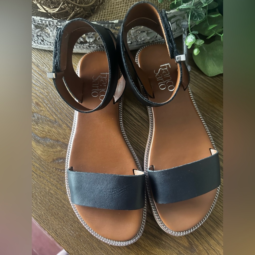 Franco Sarto Black and Brown Women's Sandals
